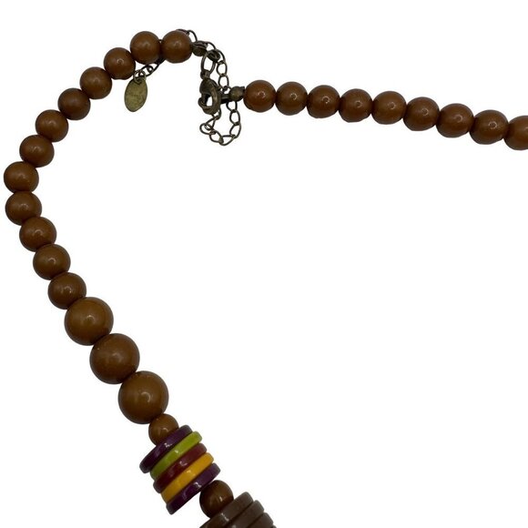 Vintage Claire's Colorful 60s Style Plastic Necklace - Picture 9 of 9